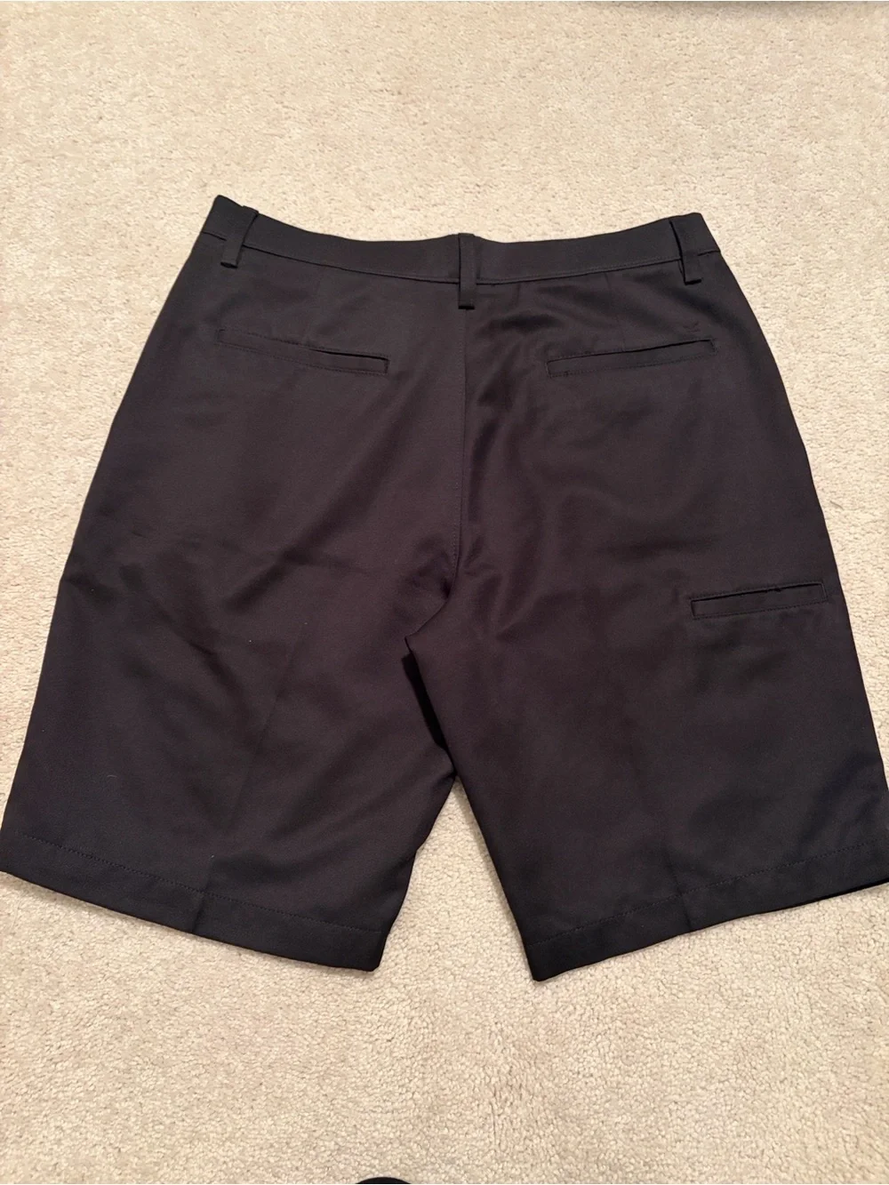 Haggar Black Flat-Front Casual Shorts